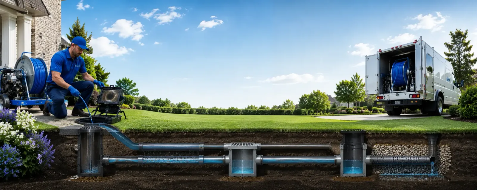 Outdoor drain cleaning information for Voltaire, ND